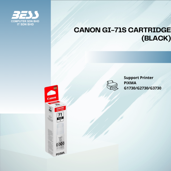 CANON GI-71S CARTRIDGE (BLACK/YELLOW/CYAN/MAGENTA)