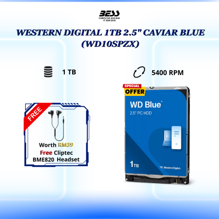WESTERN DIGITAL 1TB 2.5" CAVIAR BLUE