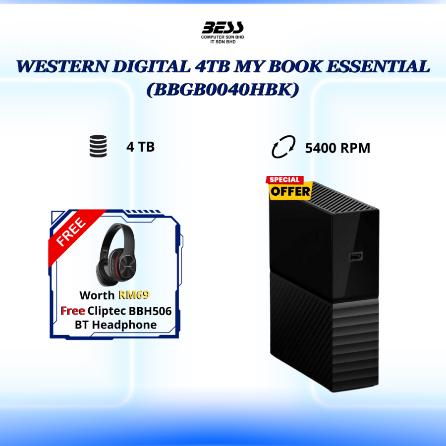 [PRE-ORDER] WESTERN DIGITAL MY BOOK ESSENTIAL (4TB-26TB)