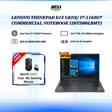 LENOVO THINKPAD E15 GEN2/ I7-1165G7 COMMERCIAL NOTEBOOK