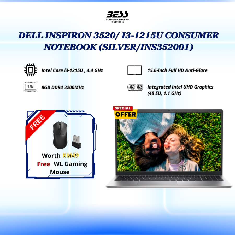 DELL INSPIRON 3520/ I3-1215U CONSUMER NOTEBOOK