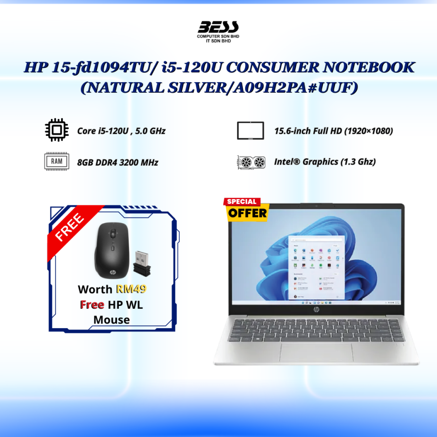 HP 15-fd1094TU/ i5-120U CONSUMER NOTEBOOK