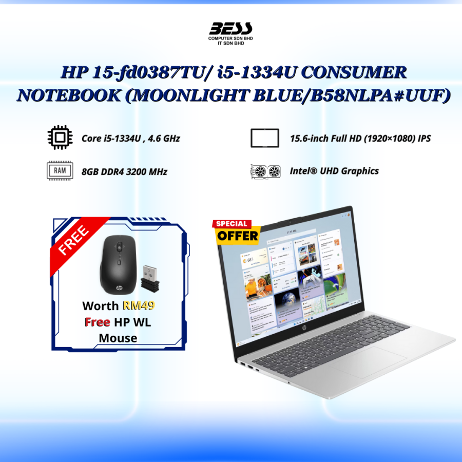 HP 15-fd0387TU/ i5-1334U CONSUMER NOTEBOOK
