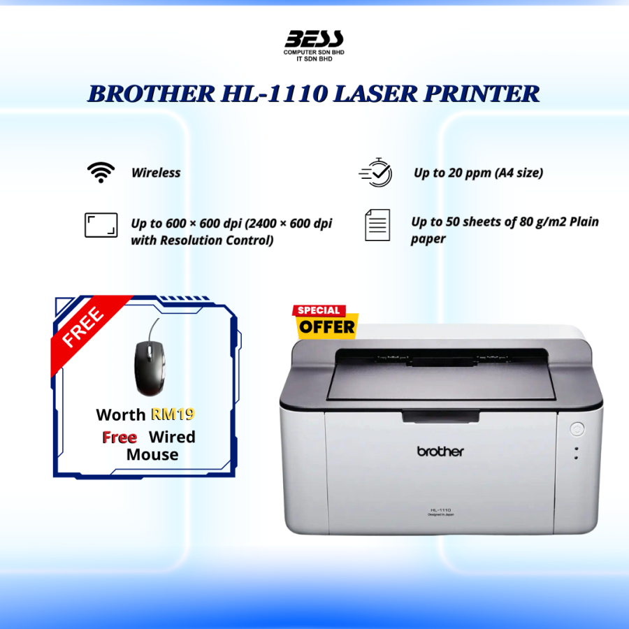 BROTHER HL-1110 MONO LASER PRINTER