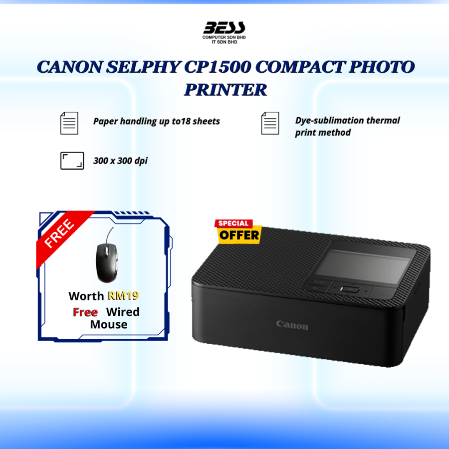 CANON SELPHY CP1500 COMPACT PHOTO PRINTER