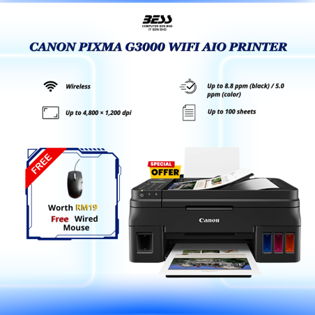 CANON PIXMA G3000 WIFI AIO PRINTER
