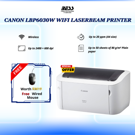CANON LBP6030W WIFI LASERBEAM PRINTER