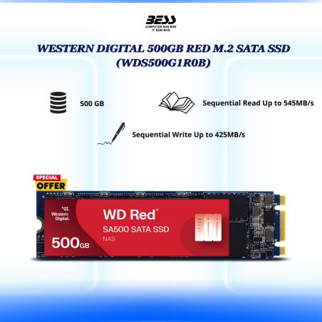 [PRE-ORDER] WESTERN DIGITAL RED M.2 SATA SSD (500GB/1TB/2TB)