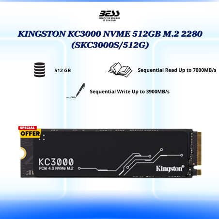 [PRE-ORDER] KINGSTON KC3000 NVME M.2 2280 (512GB/1024GB/2048GB/4096GB)