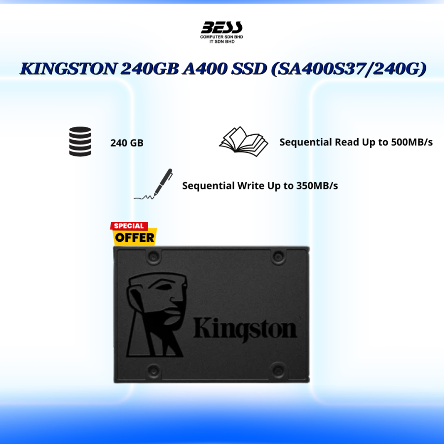 KINGSTON A400 SATA SSD (240GB/480GB/960GB)