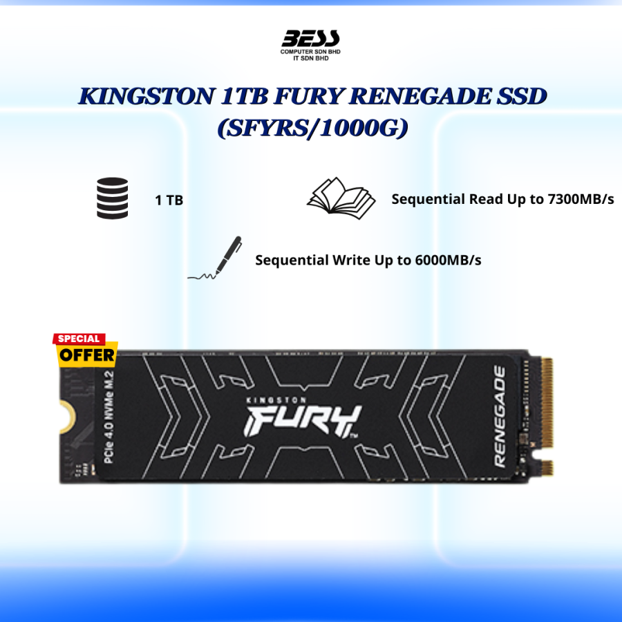[PRE-ORDER] KINGSTON FURY RENEGADE SSD (500GB/1TB/2TB/4TB)
