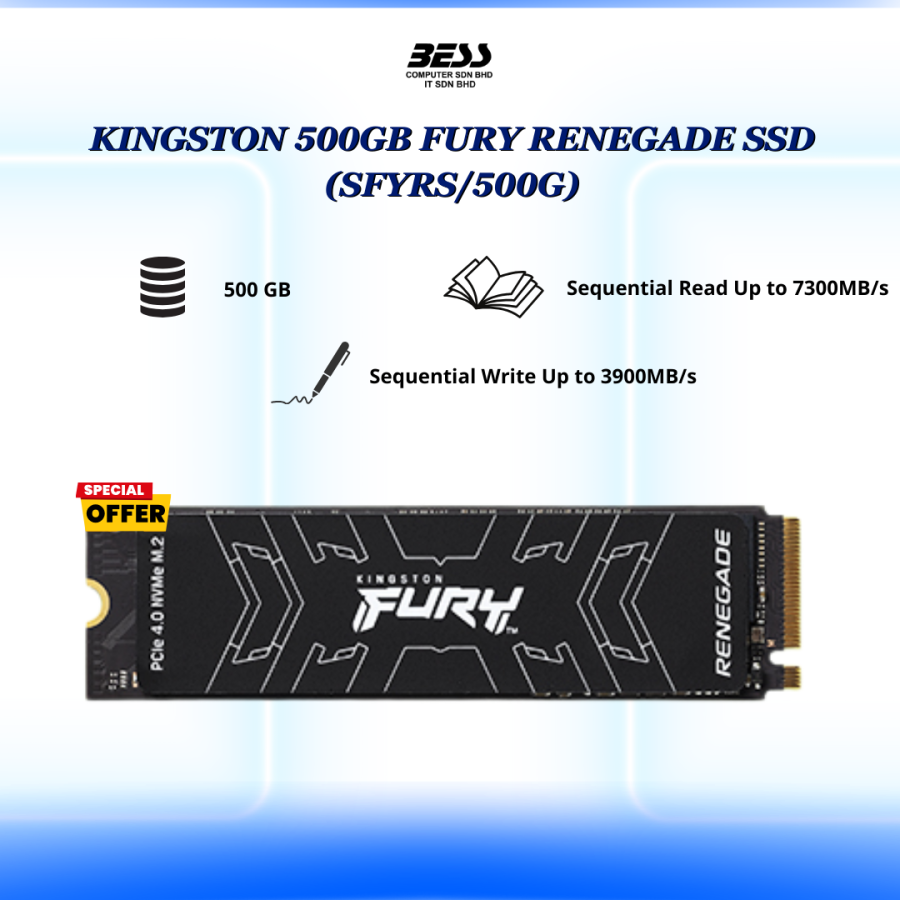 [PRE-ORDER] KINGSTON FURY RENEGADE SSD (500GB/1TB/2TB/4TB)