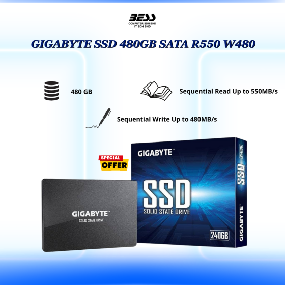 GIGABYTE SSD 480GB SATA R550 W480