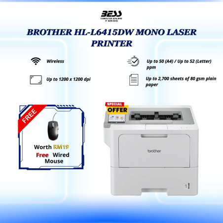 [PRE-ORDER] BROTHER HL-L6415DW MONO LASER PRINTER