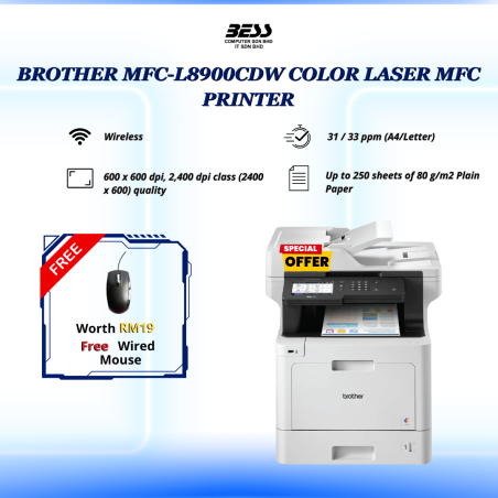 [PRE-ORDER] BROTHER MFC-L8900CDW COLOR LASER MFC PRINTER
