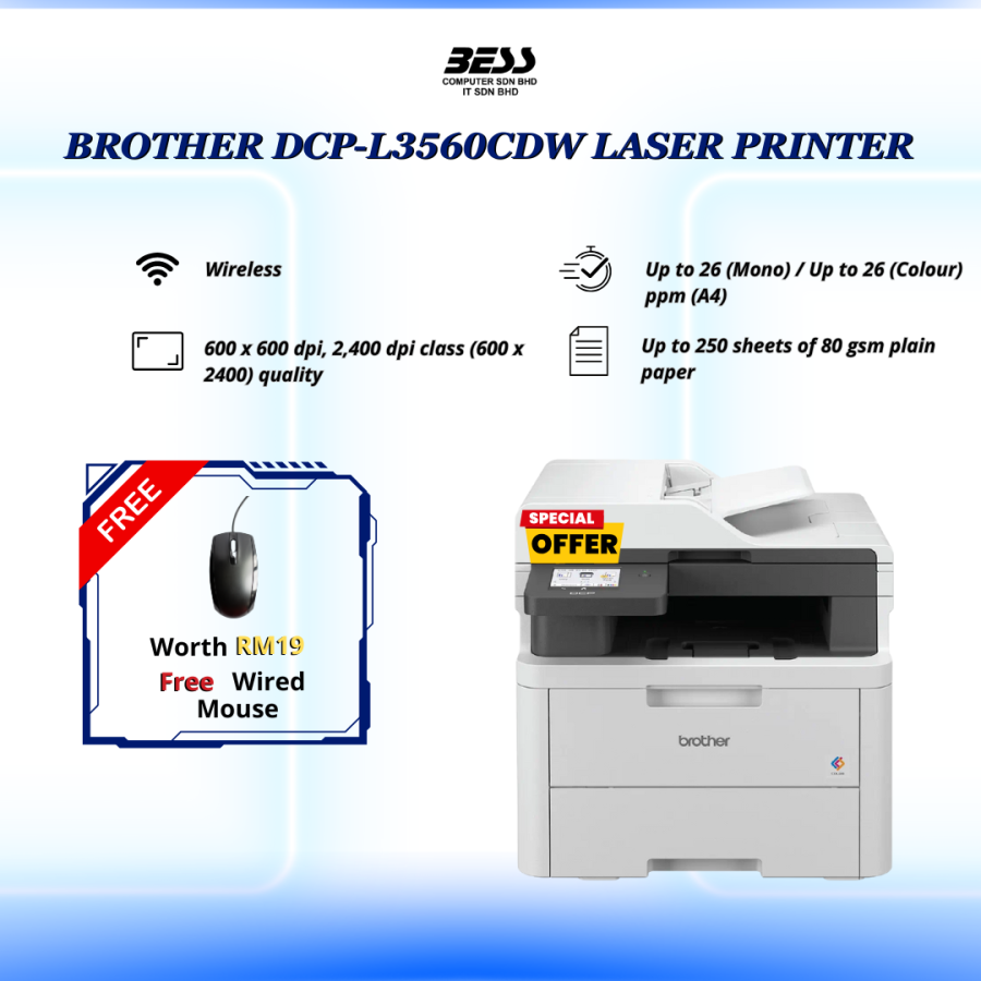[PRE-ORDER] BROTHER DCP-L3560CDW LASER PRINTER