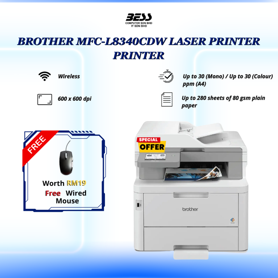 [PRE-ORDER] BROTHER MFC-L8340CDW LASER PRINTER PRINTER