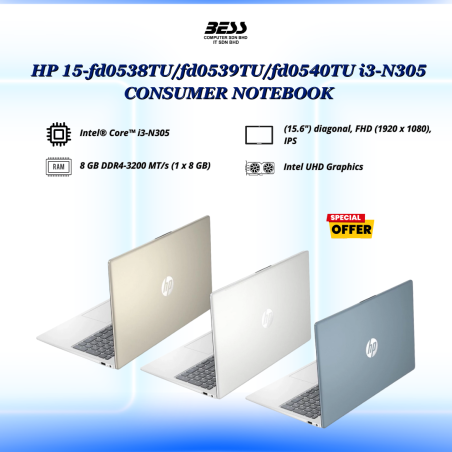 HP 15-fd0538TU/fd0539TU/fd0540TU i3-N305 CONSUMER NOTEBOOK