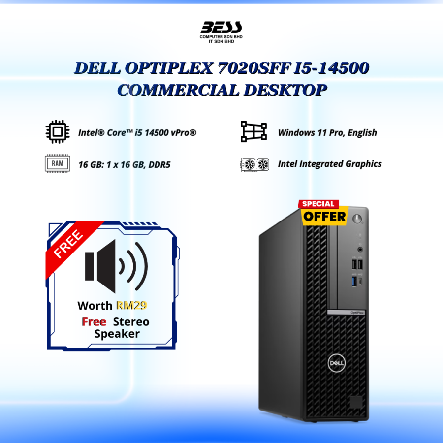 DELL OPTIPLEX 7020SFF I5-14500 COMMERCIAL DESKTOP