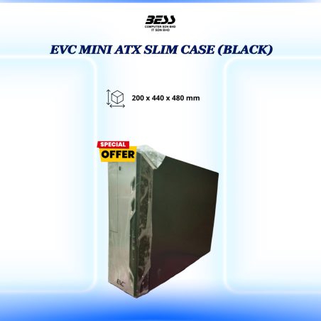 EVC MINI ATX SLIM CASE (BLACK)