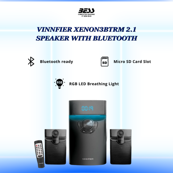 VINNFIER XENON 3 BTRM 2.1 SPEAKER WITH BLUETOOTH