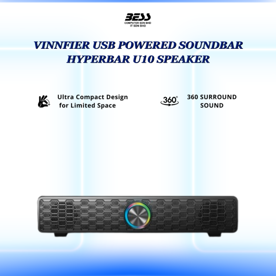 VINNFIER USB POWERED SOUNDBAR HYPERBAR U10 SPEAKER