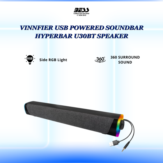 VINNFIER USB POWERED SOUNDBAR HYPERBAR U30 BT SPEAKER