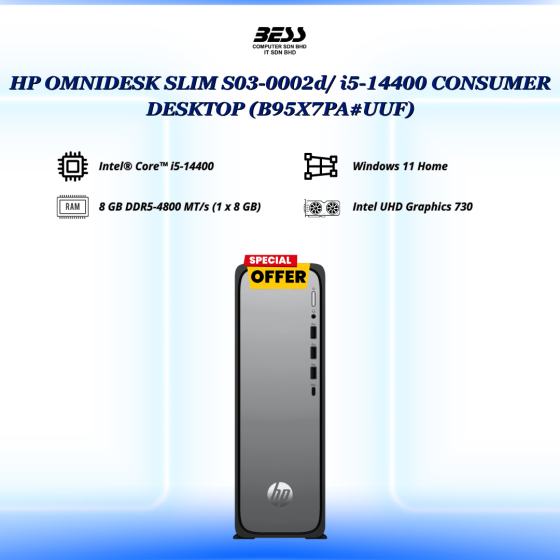 HP OMNIDESK SLIM S03-0002d/ i5-14400 CONSUMER DESKTOP