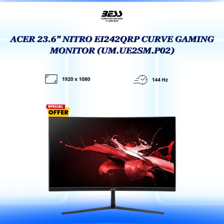 ACER 23.6" NITRO EI242QRP CURVE GAMING MONITOR