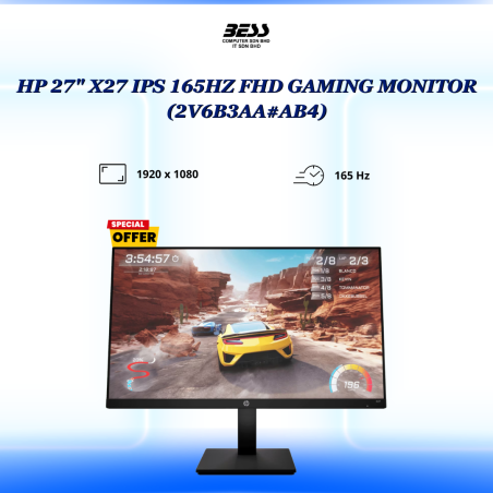 HP 27" X27 IPS 165HZ FHD GAMING MONITOR
