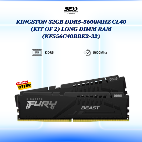 KINGSTON 32GB DDR5-5600MHZ CL40 (KIT OF 2) LONG DIMM RAM