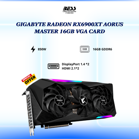 GIGABYTE RADEON RX6900XT AORUS MASTER 16GB GRAPHICS CARD