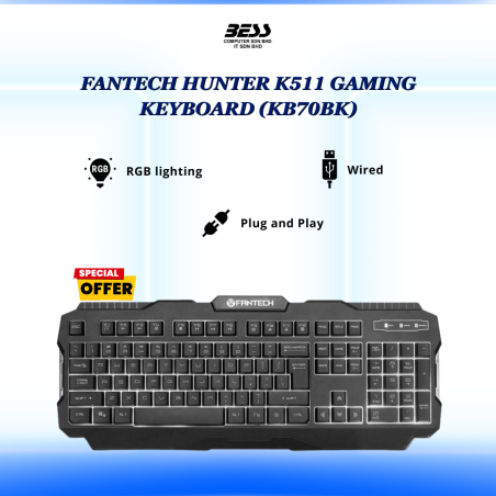 FANTECH HUNTER K511 GAMING KEYBOARD (KB70BK)