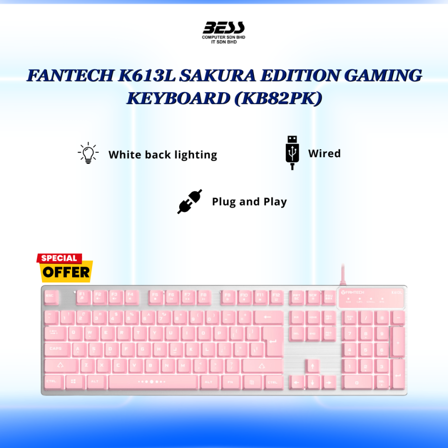 FANTECH K613L GAMING KEYBOARD (BLACK/SAKURA EDITION)