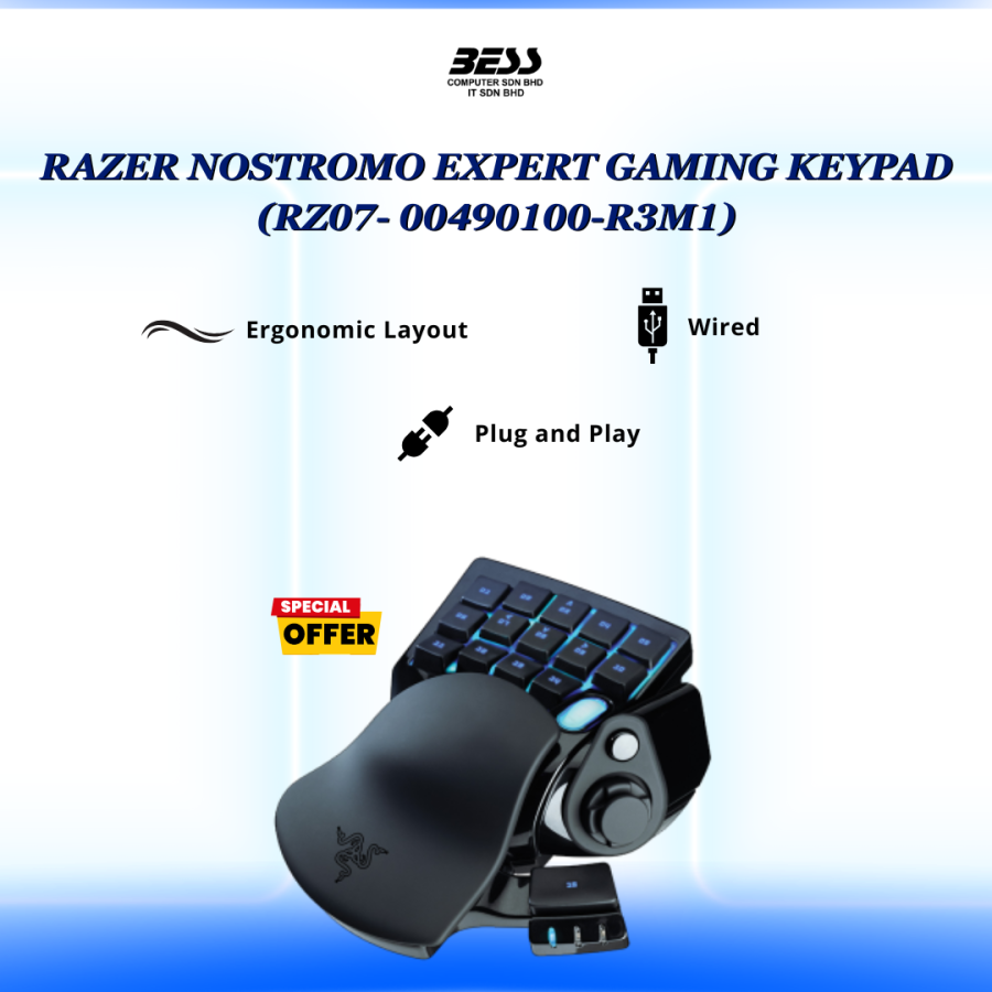 RAZER NOSTROMO EXPERT GAMING KEYPAD (RZ07- 00490100-R3M1)