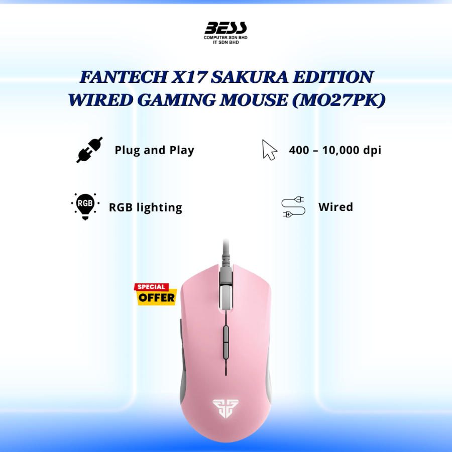 FANTECH X17 WIRED GAMING MOUSE (BLACK/SAKURA/SPACE)