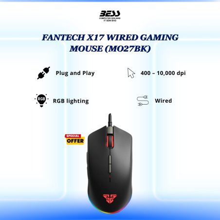 FANTECH X17 WIRED GAMING MOUSE (BLACK/SAKURA/SPACE)