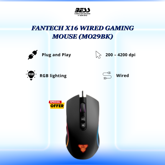 FANTECH X16 WIRED GAMIING MOUSE