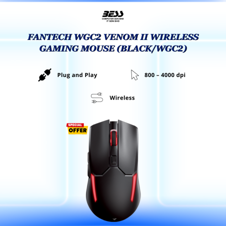 FANTECH WGC2 VENOM II WIRELESS GAMING MOUSE