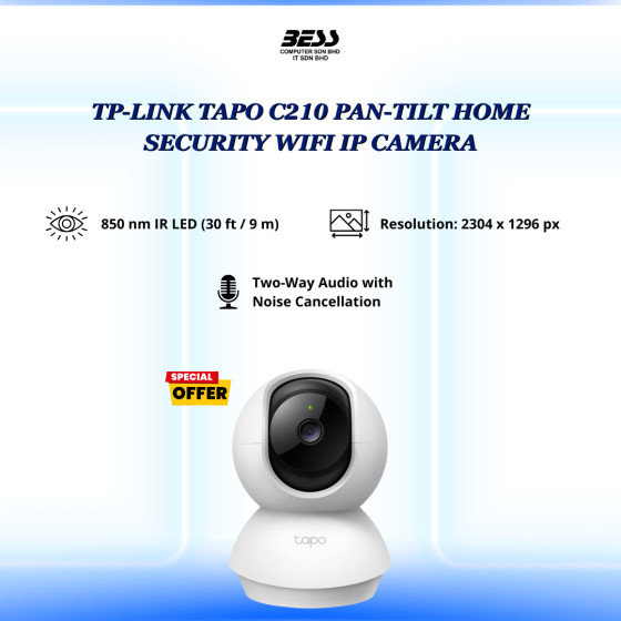 TP-LINK TAPO C210 PAN-TILT HOME SECURITY WIFI IP CAMERA