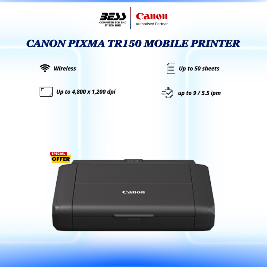 [PRE-ORDER] CANON PIXMA TR150 MOBILE PRINTER
