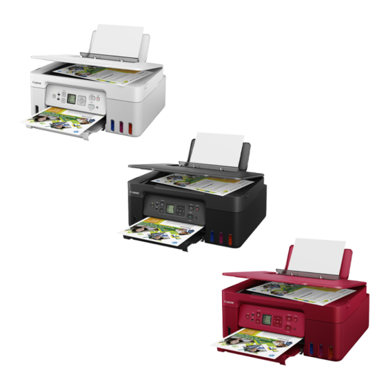 CANON INKJET G3770 INK TANK AIO PRINTER (BLACK/WHITE/RED)