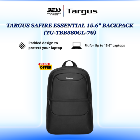 TARGUS SAFIRE ESSENTIAL 15.6" BACKPACK (TG-TBB580GL-70)