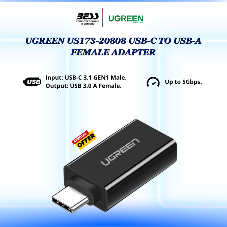 UGREEN US173-20808 USB-C TO USB-A FEMALE ADAPTER
