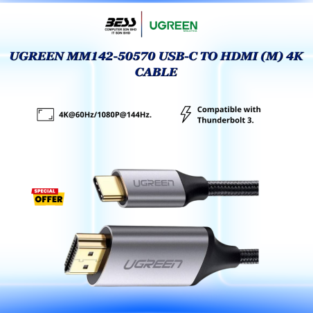 UGREEN MM142-50570 USB-C TO HDMI (M) 4K CABLE