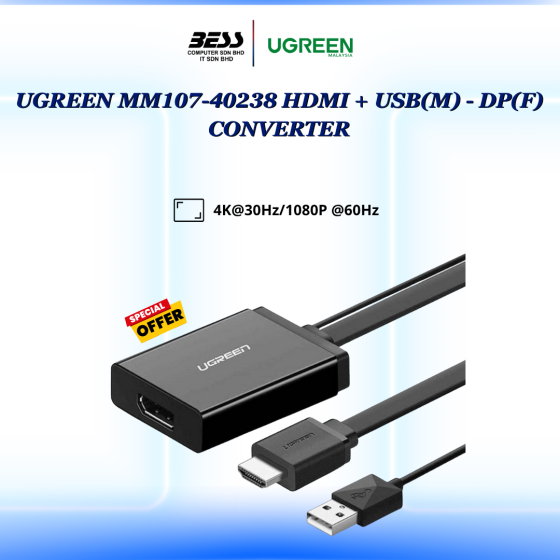 UGREEN MM107-40238 HDMI + USB(M) - DP(F) CONVERTER
