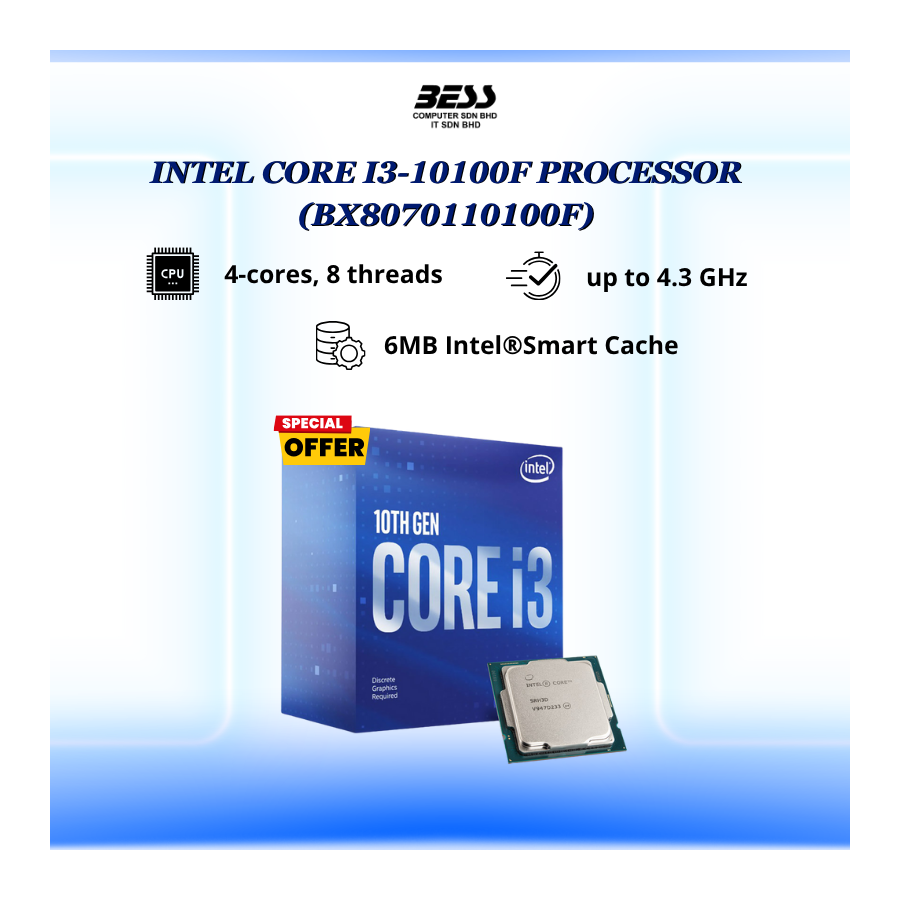 INTEL CORE I3-10100F PROCESSOR