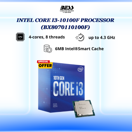 INTEL CORE I3-10100F PROCESSOR