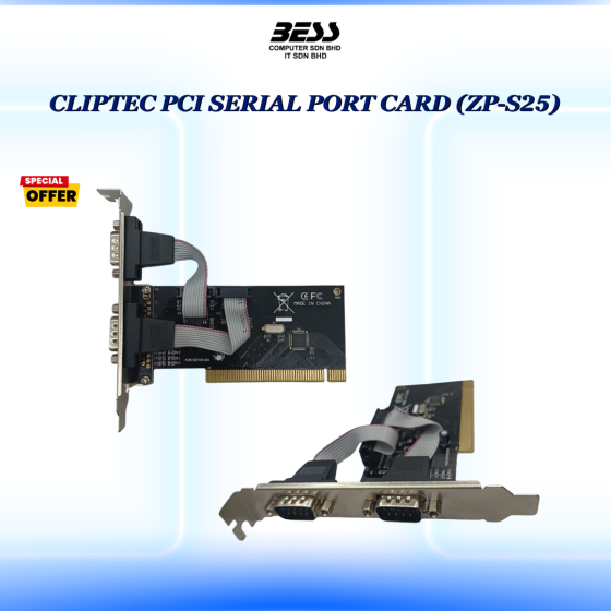 CLIPTEC PCI SERIAL PORT CARD (ZP-S25)