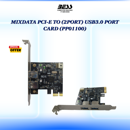 MIXDATA PCI-E TO (2PORT) USB3.0 PORT CARD (PP01100)